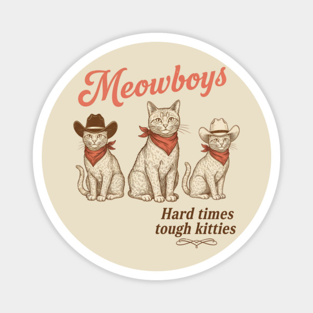 Meowboys Magnet by ArtistTee ⭐⭐⭐⭐⭐
