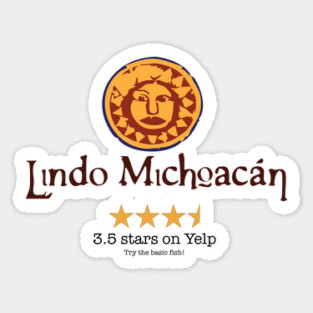 Lindo Michoacan Yelp Review Sticker