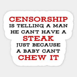 Mark Twain Quote on Censorship | Anti-Censorship Quote | Free Speech Saying Sticker