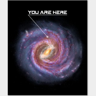 You Are Here - Astronomy Milky Way Solar System Galaxy Space Posters and Art