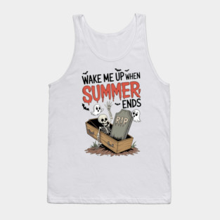 Wake Me Up When Summer Ends Halloween Vibes Tank Top