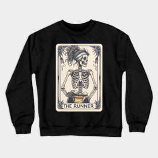 Funny Running Tarot Card Crewneck Sweatshirt