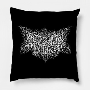 This is Very hard to Read Metal Logo Pillow
