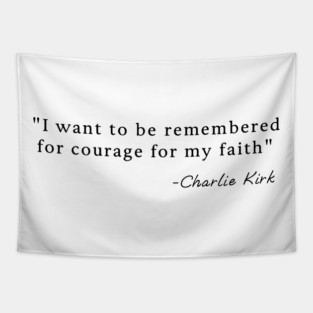 Charlie Kirk Quote Tapestry