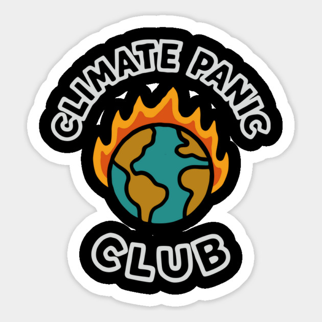 Climate Panic Club Environmental Dark Humor Magnet by Anticorporati