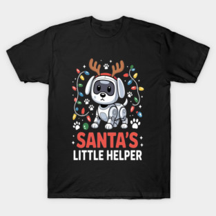 Santas Little Helper Robotic Holiday Pet T-Shirt