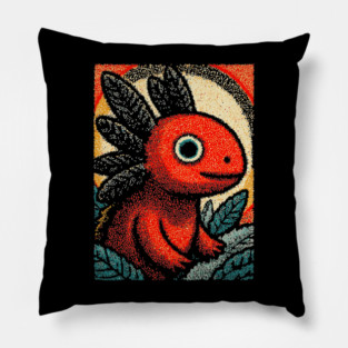 Mythical Red Axolotl | The Fire Elemental Spirit Pillow