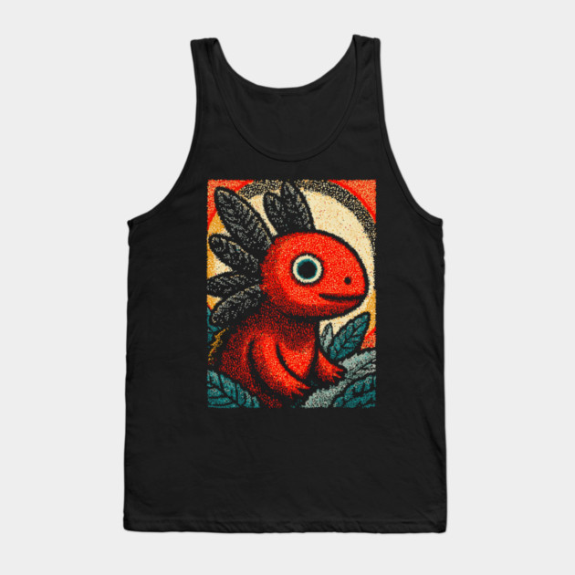 Mythical Red Axolotl | The Fire Elemental Spirit Tank Top by TuncGK