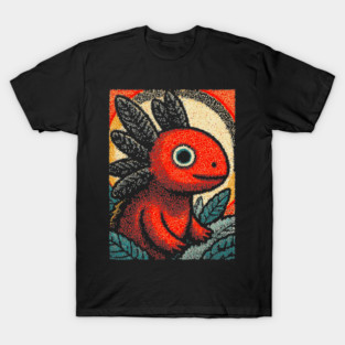 Mythical Red Axolotl | The Fire Elemental Spirit T-Shirt