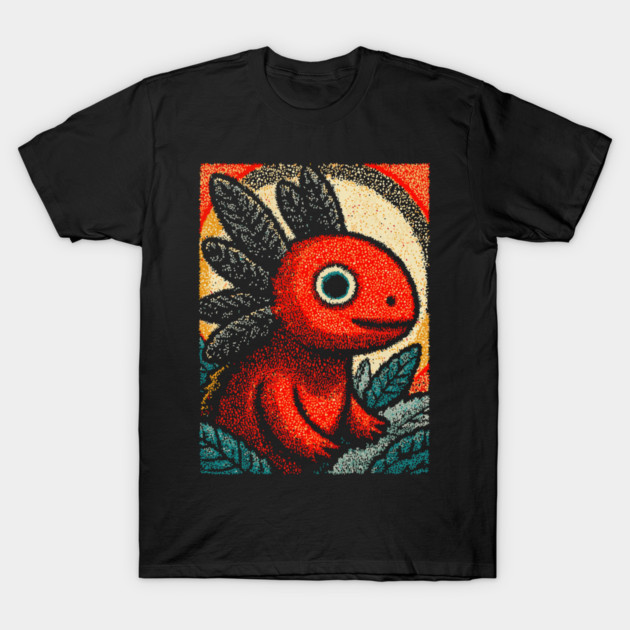 Mythical Red Axolotl | The Fire Elemental Spirit T-Shirt by TuncGK