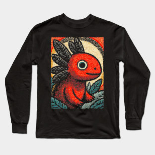 Mythical Red Axolotl | The Fire Elemental Spirit Long Sleeve T-Shirt