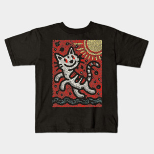 Prankster Cat | The Mischievous Sun Worshipper Kids T-Shirt