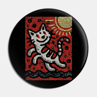 Prankster Cat | The Mischievous Sun Worshipper Pin