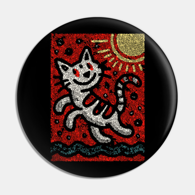 Prankster Cat | The Mischievous Sun Worshipper Pin by TuncGK