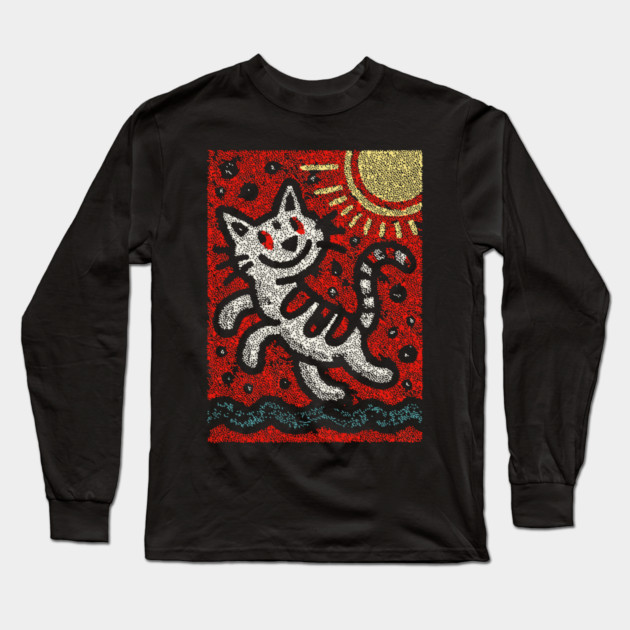 Prankster Cat | The Mischievous Sun Worshipper Long Sleeve T-Shirt by TuncGK