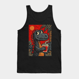 Tropical T-Rex | The Prehistoric Vacationer Tank Top