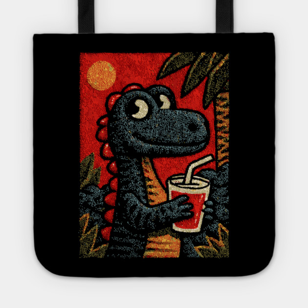 Tropical T-Rex | The Prehistoric Vacationer Tote by TuncGK