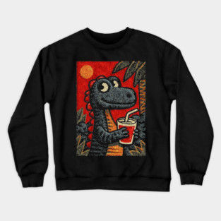 Tropical T-Rex | The Prehistoric Vacationer Crewneck Sweatshirt