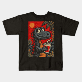 Tropical T-Rex | The Prehistoric Vacationer Kids T-Shirt