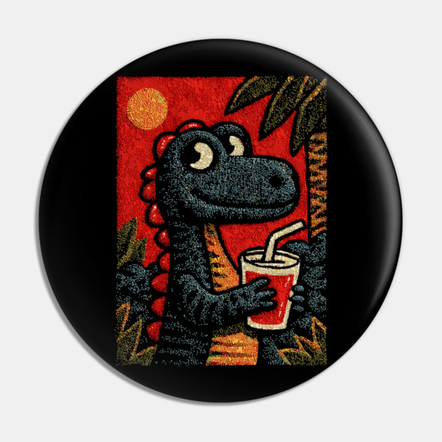 Tropical T-Rex | The Prehistoric Vacationer Pin by TuncGK