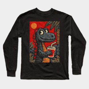 Tropical T-Rex | The Prehistoric Vacationer Long Sleeve T-Shirt