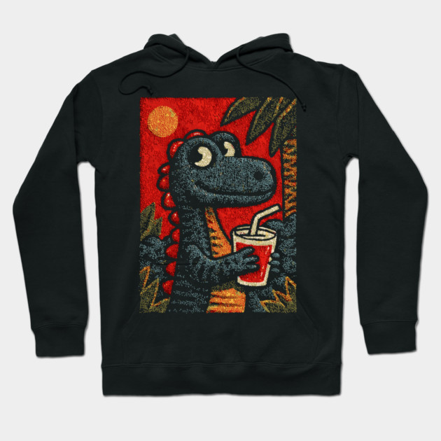 Tropical T-Rex | The Prehistoric Vacationer Hoodie by TuncGK