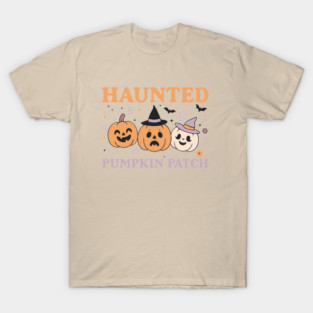 Haunted Pumpkin Patch Cute Carved Pumpkins T-Shirt