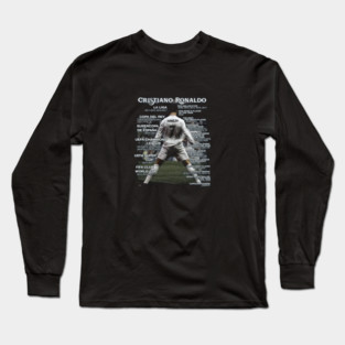 Cristiano Ronaldo Stats Long Sleeve T-Shirt