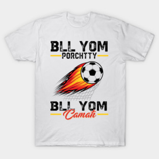 Flaming Soccer Ball for Competitive Sports Fans Funny T-Shirt