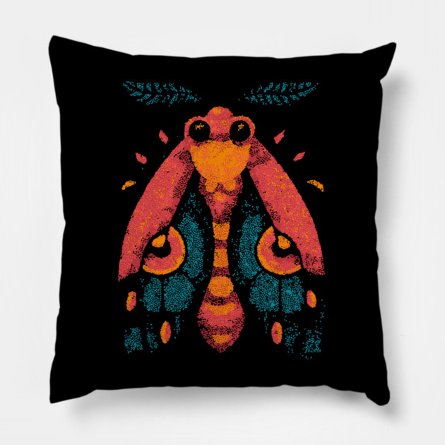 Sacred Emperor Moth | The All-Seeing Eye Insect Pillow by TuncGK