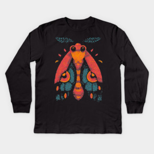 Sacred Emperor Moth | The All-Seeing Eye Insect Kids Long Sleeve T-Shirt