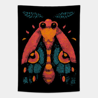 Sacred Emperor Moth | The All-Seeing Eye Insect Tapestry