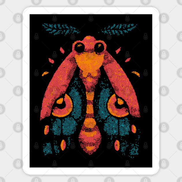 Sacred Emperor Moth | The All-Seeing Eye Insect Sticker by TuncGK