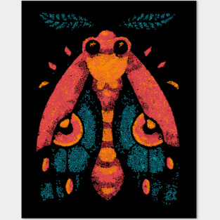 Sacred Emperor Moth | The All-Seeing Eye Insect Posters and Art