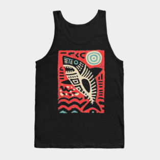 Tribal Shark Glyph | The Ancient Sea Guardian Tank Top