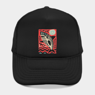 Tribal Shark Glyph | The Ancient Sea Guardian Hat