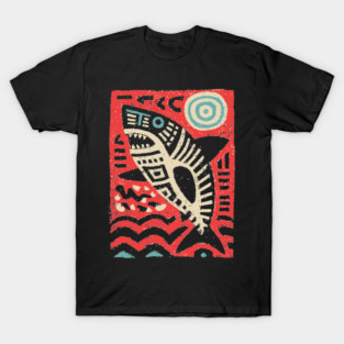 Tribal Shark Glyph | The Ancient Sea Guardian T-Shirt