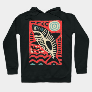 Tribal Shark Glyph | The Ancient Sea Guardian Hoodie