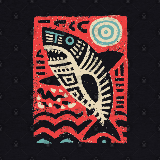 Tribal Shark Glyph | The Ancient Sea Guardian by TuncGK