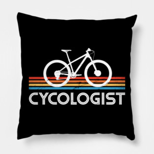 Cycologist Bicycle Cycling Retro Pillow