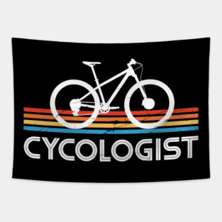 Cycologist Bicycle Cycling Retro Tapestry