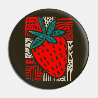 Abstract Strawberry | The Bold Pop Art Fruit Pin
