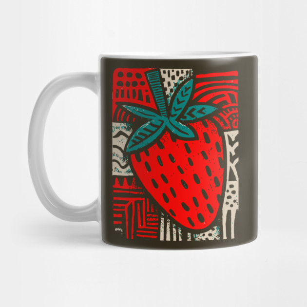 Abstract Strawberry | The Bold Pop Art Fruit by TuncGK