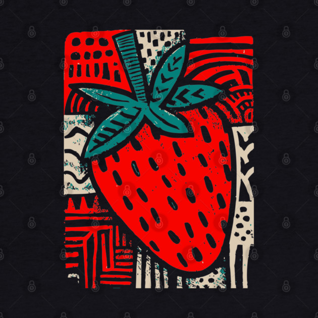 Abstract Strawberry | The Bold Pop Art Fruit by TuncGK