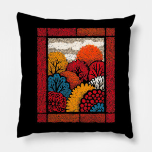 Autumn Forest Tapestry | The Embroidered Woods Pillow