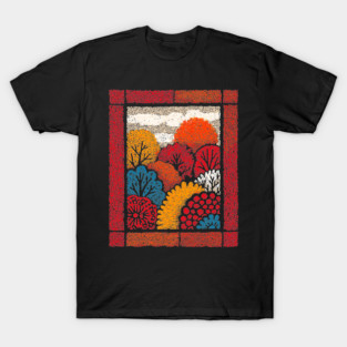 Autumn Forest Tapestry | The Embroidered Woods T-Shirt
