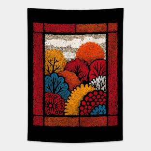 Autumn Forest Tapestry | The Embroidered Woods Tapestry