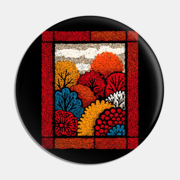 Autumn Forest Tapestry | The Embroidered Woods Pin by TuncGK