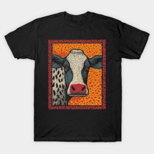 Abstract Pop Art Cow | The Street Art Doodle T-Shirt