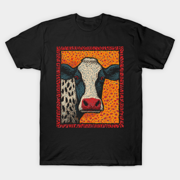 Abstract Pop Art Cow | The Street Art Doodle T-Shirt by TuncGK